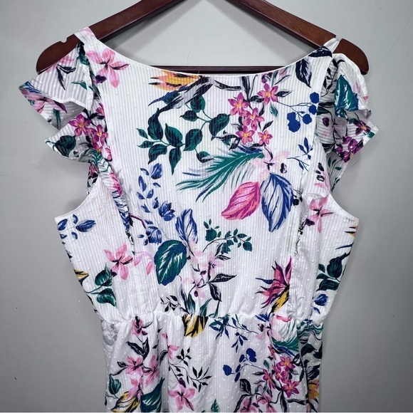 Joe Fresh Floral Maxi Dress Size Large 100% Cotton - Picture 8 of 11